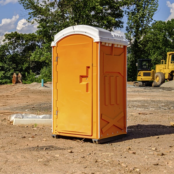 how often are the portable toilets cleaned and serviced during a rental period in Washington County Indiana